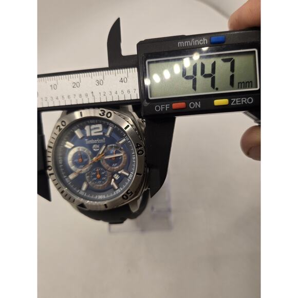 Timberland Kingsbridge QT7129501 Blue Quartz Chunky Dive Watch. NWOT. New Bat. - Picture 3 of 12